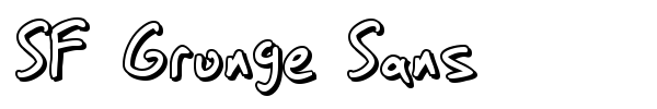 SF Grunge Sans font preview